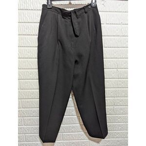 Hawksley & Wight Women's Black Solid Pure Wool Petite Dress Pants Size 10